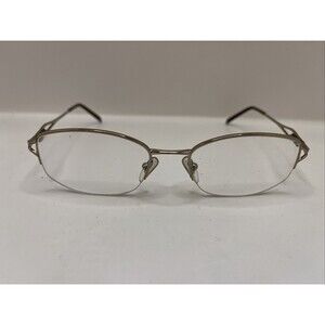 Steroflex Eyeglasses Half Rim Italy Designer Frames Only Gold 51-18-130